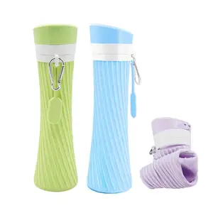 Image of Fashion 500ml BPA Free Silicone Folding Collapsible Water Bottle portable Sport flexible Water Drinking Bottle