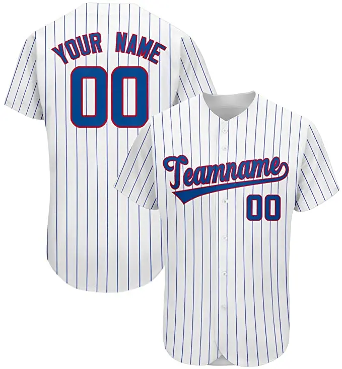 

100% polyester full button sublimation sport baseball jersey for man, Customized color