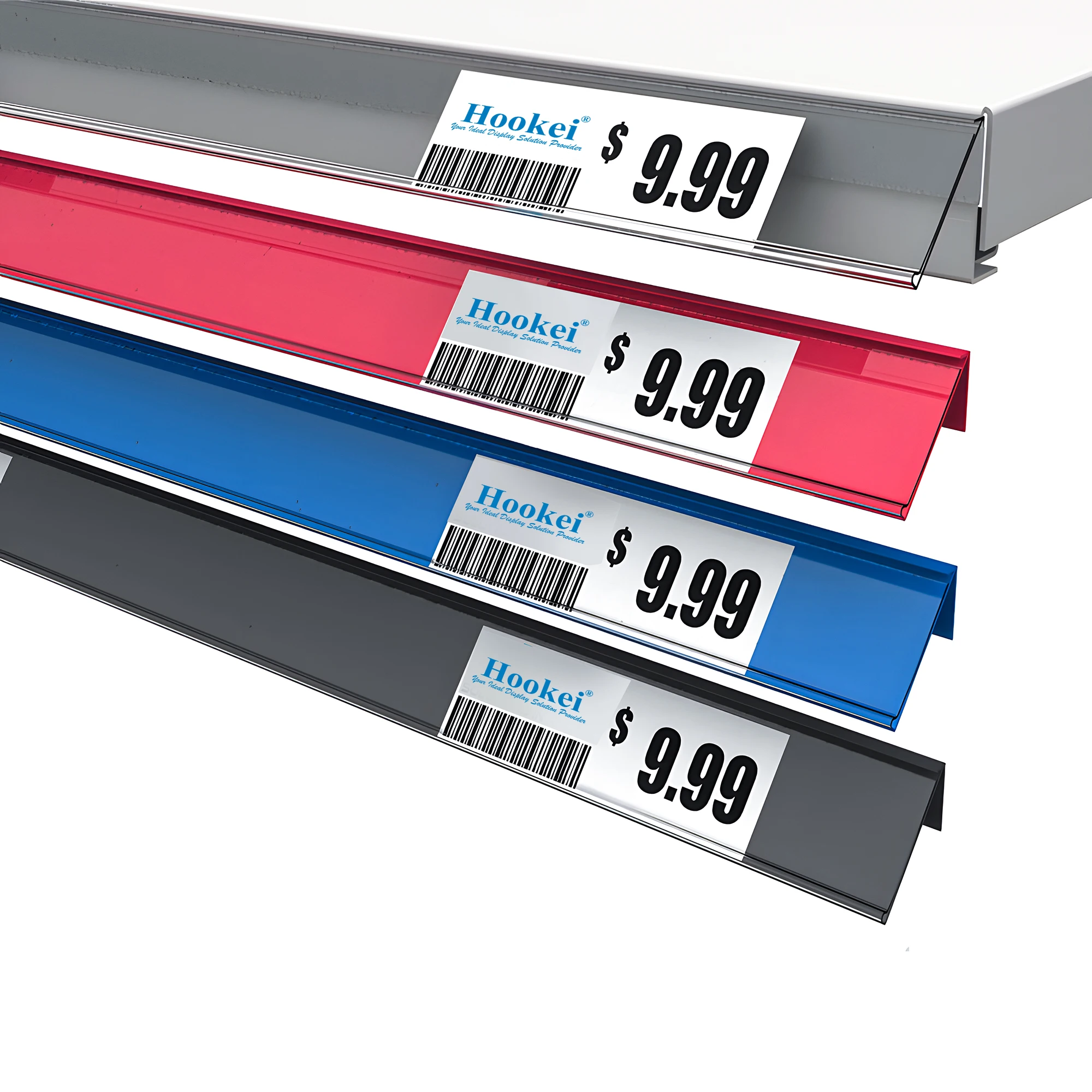 Good Price Supermarket Retail Plastic Pvc Acrylic Label Tag Adhesive Data Strip Price Holder for Glass Shelves