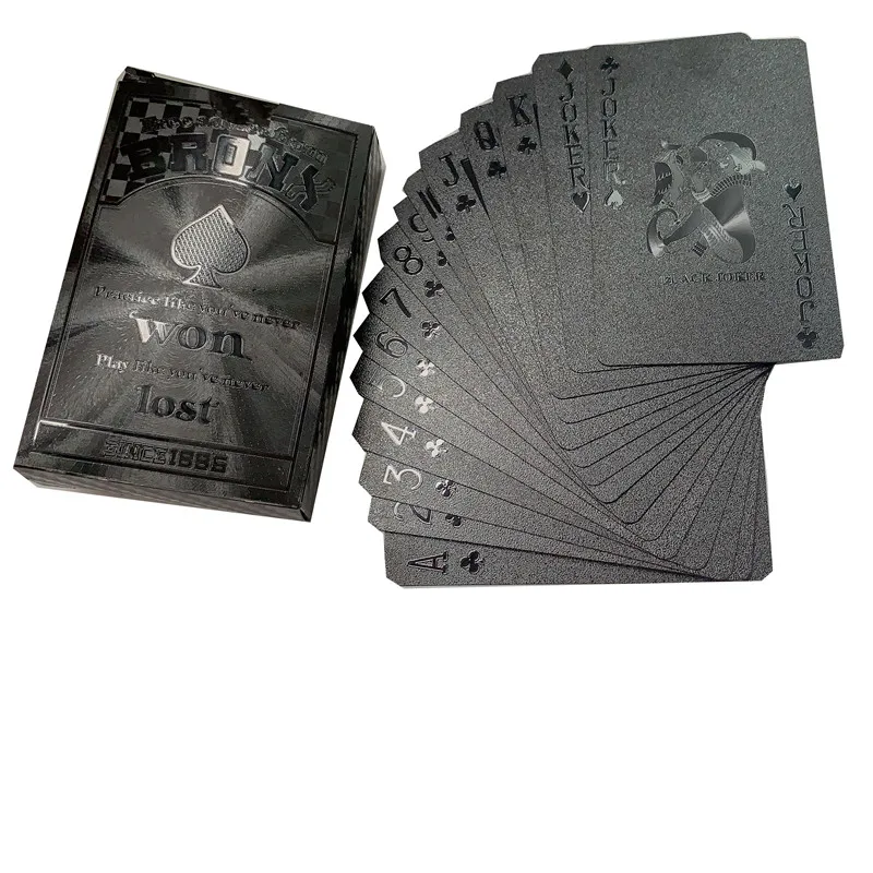 

New Bronx deck black plastic playing cards custom poker cards