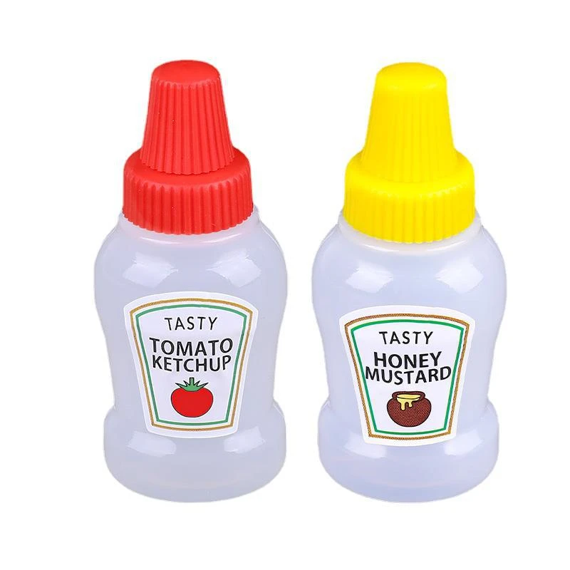 

W25 Reusable food grade safe Plastic mini size Tomato Ketchup salad dressing bottle set