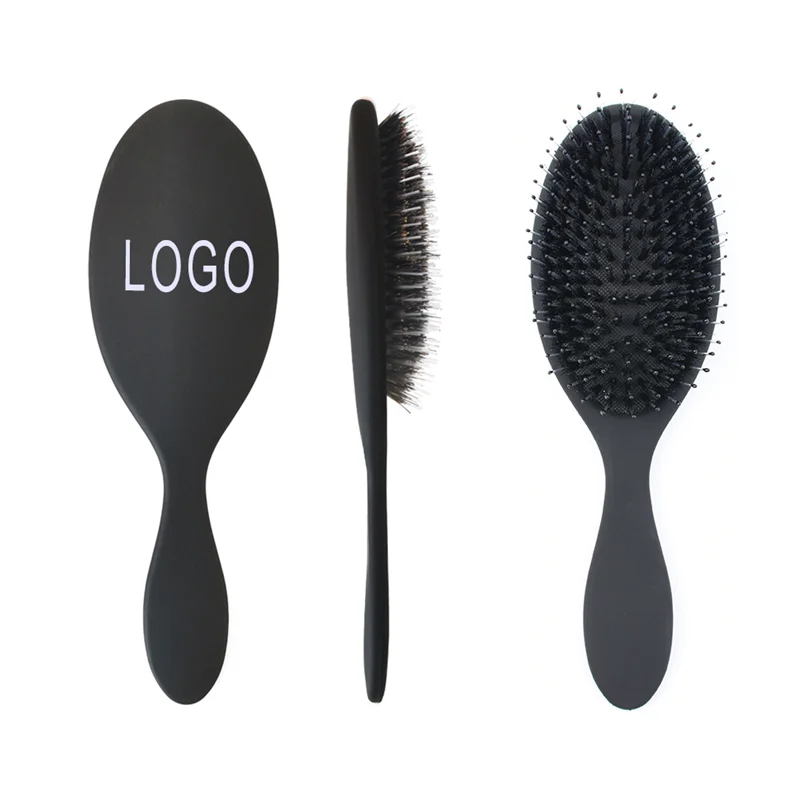 5 Colors Custom Logo Detangling Paddle Brush Tangle Detangler For Wet Dry Scalp Massage Hairbrush Boar Bristle Nylon Hair Brush