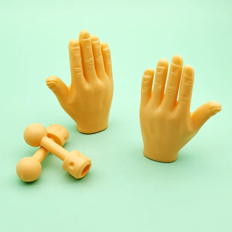 bx188 橡胶手指脚手迷你木偶左 & 右万圣节手道具配件有趣的礼物想法