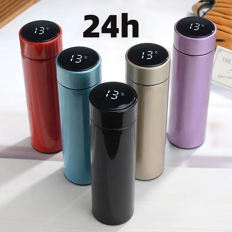 

500ml Smart Water Bottle Tea Vacuum Flask Termo Led Water Bottle with Temperature Display Daily