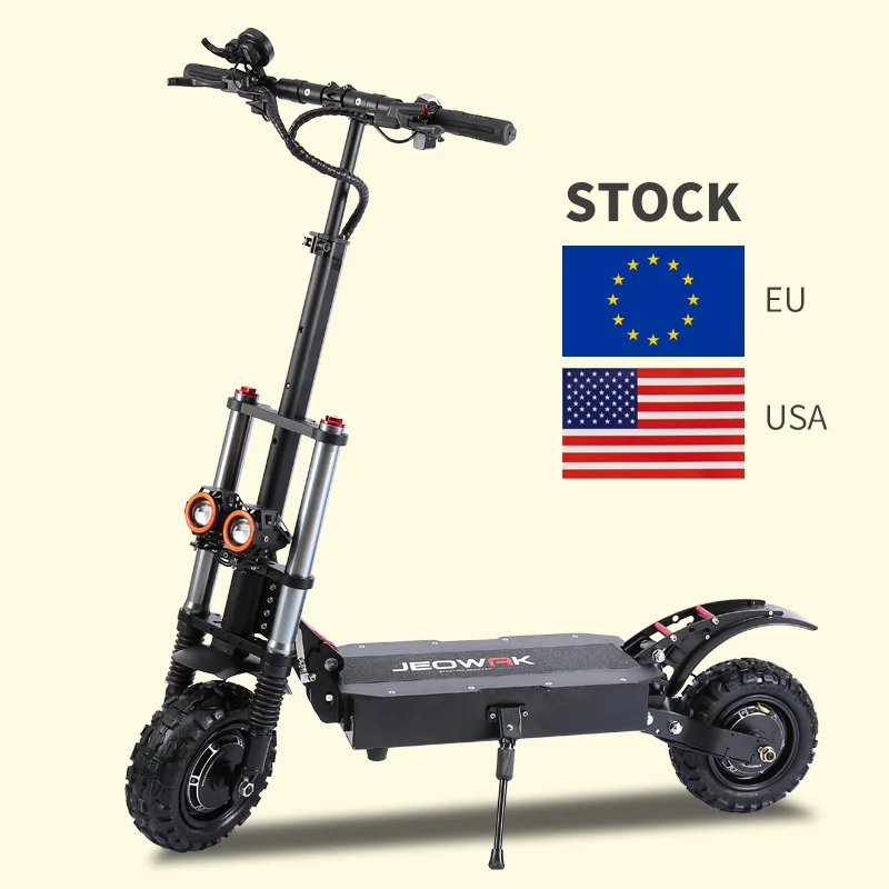 

Jeowak Dual Motor 5600W 60V 28Ah Off Road 85km/h Foldable 2 Wheels EU Stock Electric Moped Electric Scooter For Adult