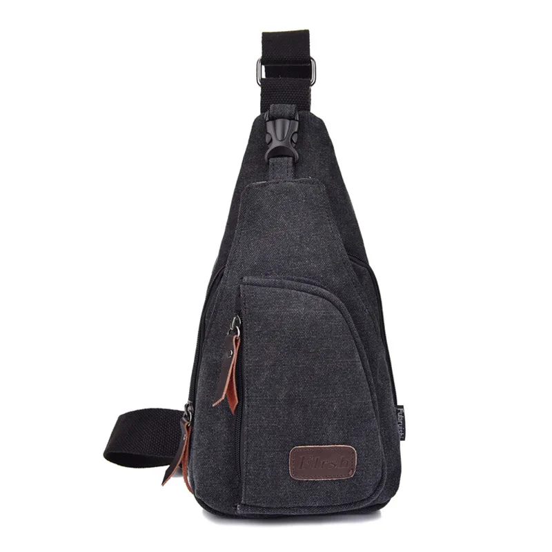 

Popular Cheap Men Canvas Fashion Shoulder Sling Crossbody Chest Bag, Many colors