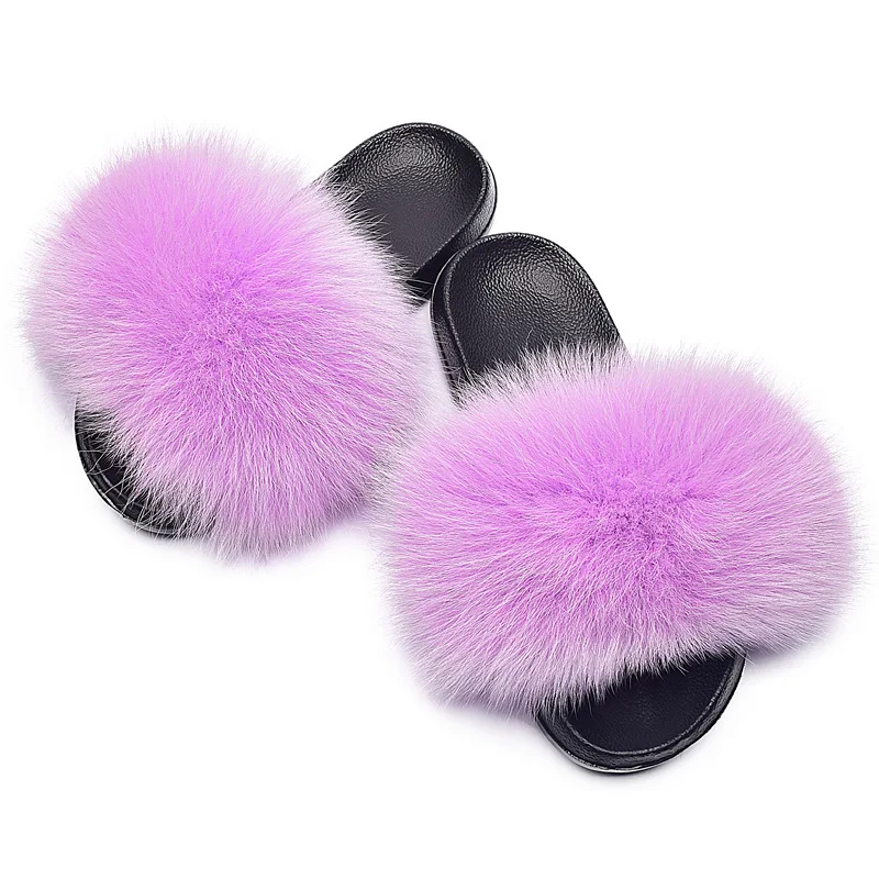 

2021 Ladies Cheap Slippers Hot Sale Soft Plush Cream Color Slides Faux Fur Slippers, Customized color