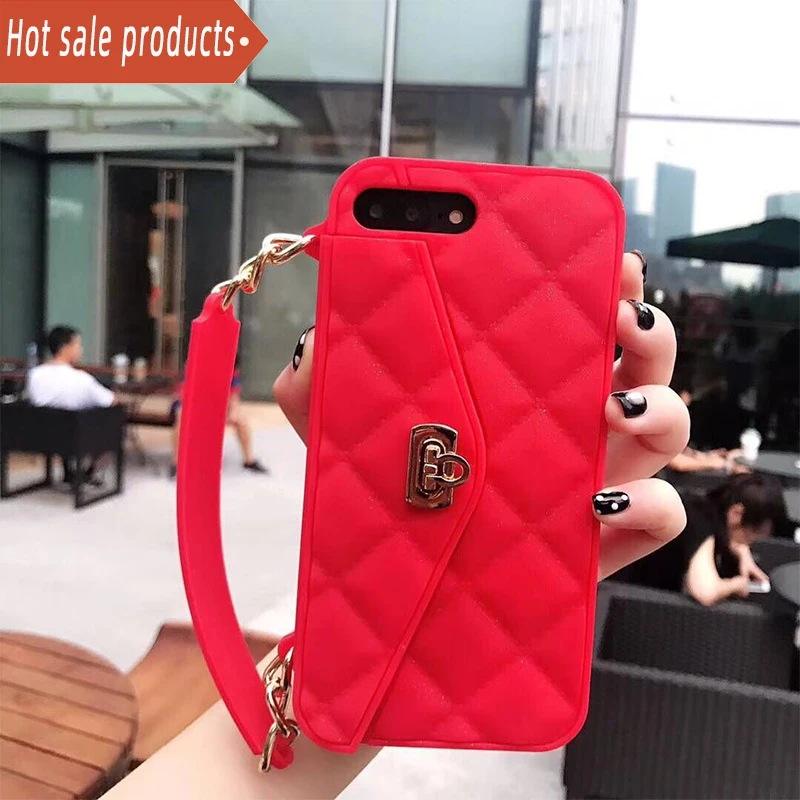 

New design of the factory is shockproof Silicone Wallet Crossbody Handbag Luxury Phone Case For Iphone 11 12 13 Pro Max