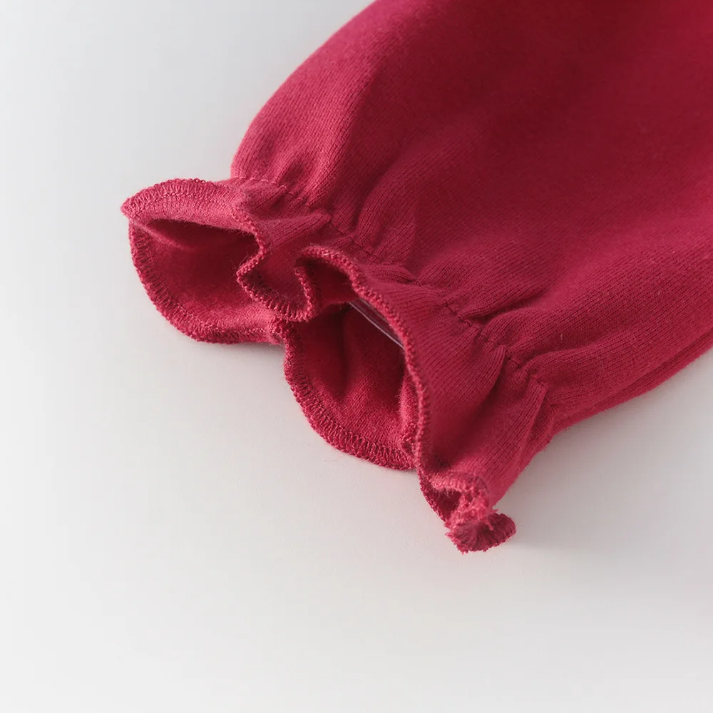 
Spring Girls Baby Baby Hundred Day Clothes Love Mesh Long Sleeve Triangle Romper Dress Jumpsuit Romper 