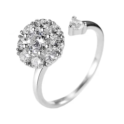 

Girls  Ring Stress Relieving Fidget Spinner Ring for Women S925 Sterling Silver Ring