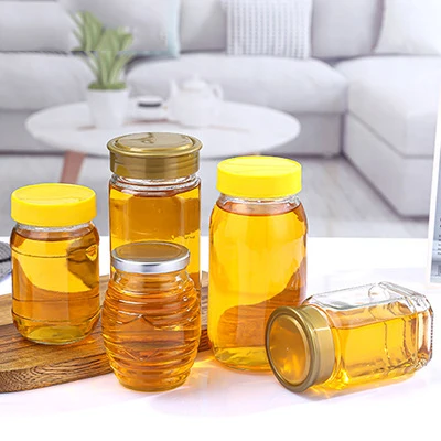 

Custom kitchen storage glass packaging cup 500g 1000g transparent sealed jam honey jar glass bottles bottling storage containers