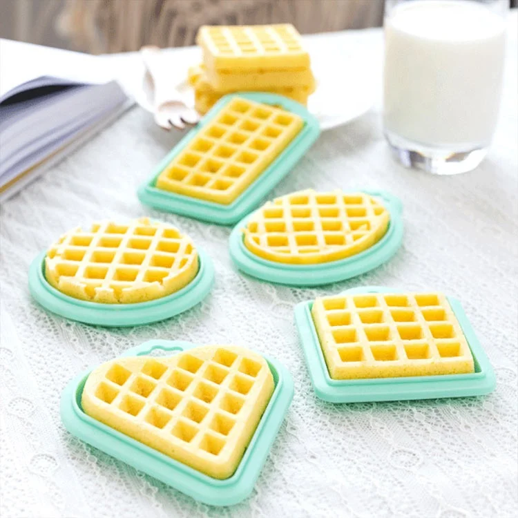 

Hot Selling Food Grade BPA Free Reusable Silicone Waffle Mold, Beige,green,pink,red