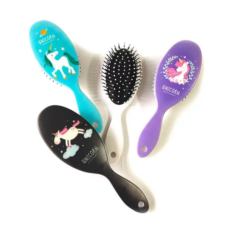 

Unicorn cute plastic hair comb for kids toy hairbrush, Customized hair accessory