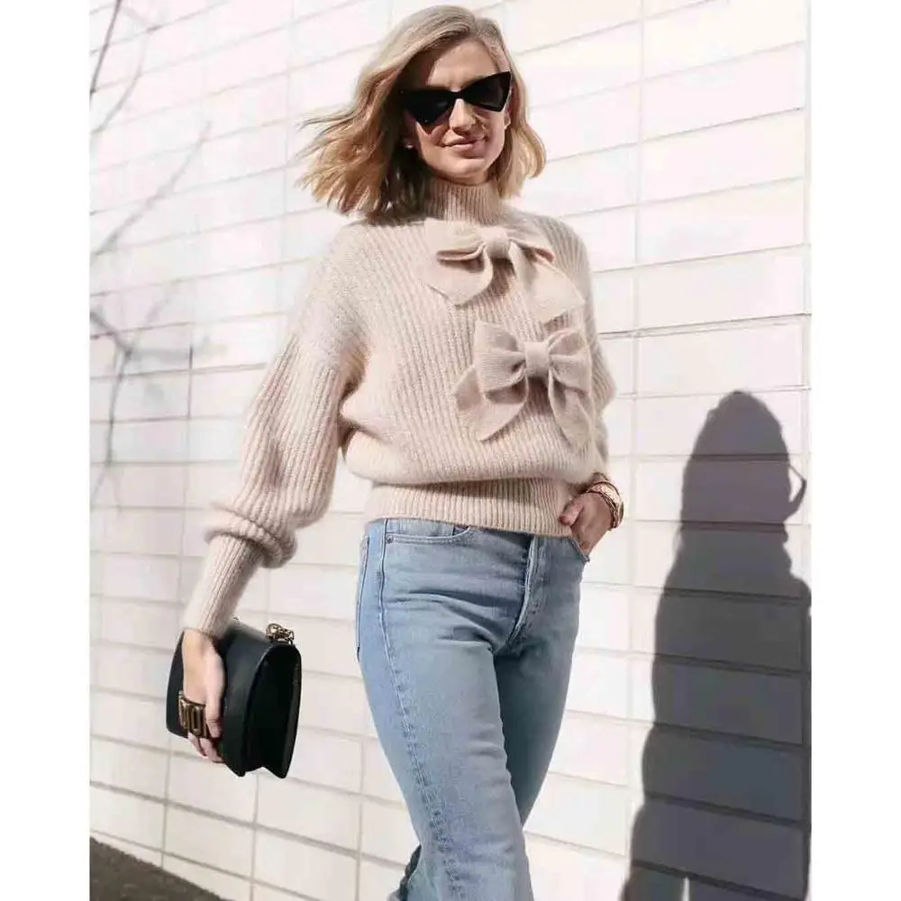 A3234 Women Autumn Winter  Long Sleeve Women Sweater Top Wholesale Sweater
