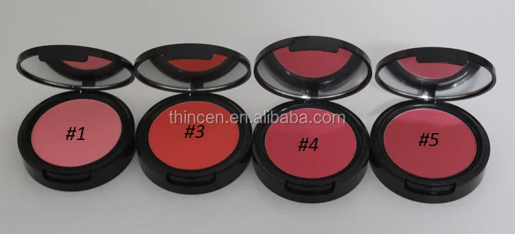 Private Label Blush Compact With Mirror Sponge Face Single Blusher