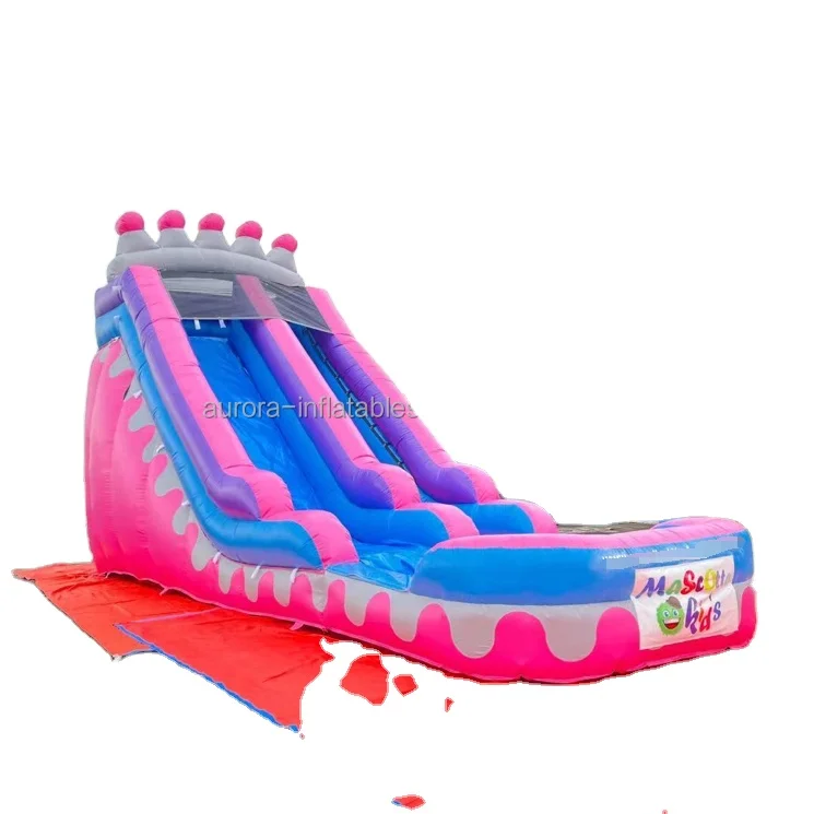

New design guangzhou factory Inflatable Water Slide pink Commercial adult size inflatable water slide park slide cheap on sale, Customized