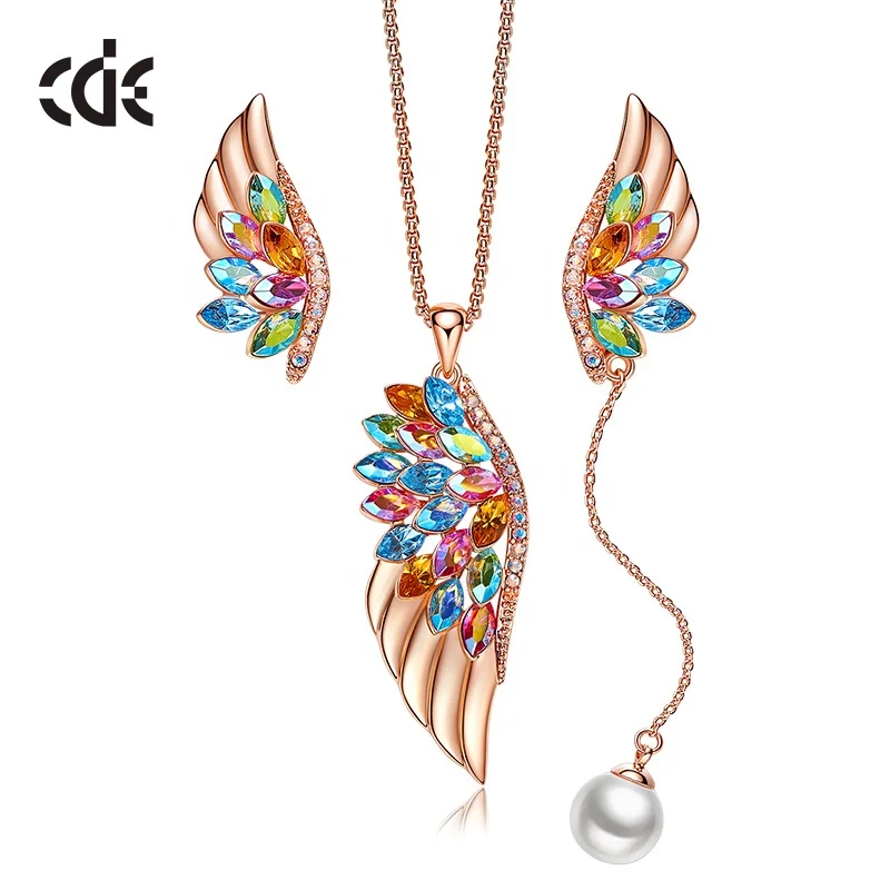 

New Wedding Party Jewelry Women Jewellery Sets In Gold