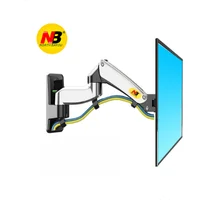 

F150 2-7kg 75x75 100x100 aluminum Gas spring 360 degree rotate tv mount bracket dual arm 17"-27" lcd monitor stand mount