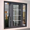 new design double large aluminum window with grill design window louver garage door