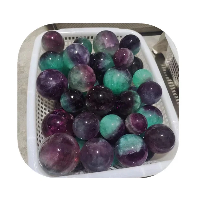 

crystals spiritual wholesale bulk balls natur watermelon fluorite crystals healing stones sphere for sale