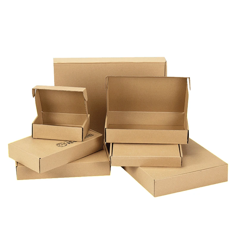 Wholesale Fold Shipping Corrugated Packaging Box With Printing Logo Custom Corrugated Airplane Box Tear Strip for Phones Clothes