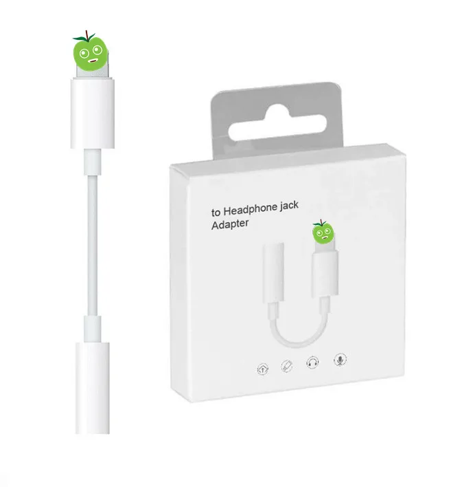 

2 in 1 Apple Headphone Adapter For Iphone Adapter lightning to 3.5 mm Headphone Jack Power Mobile Phone Adapters AUX