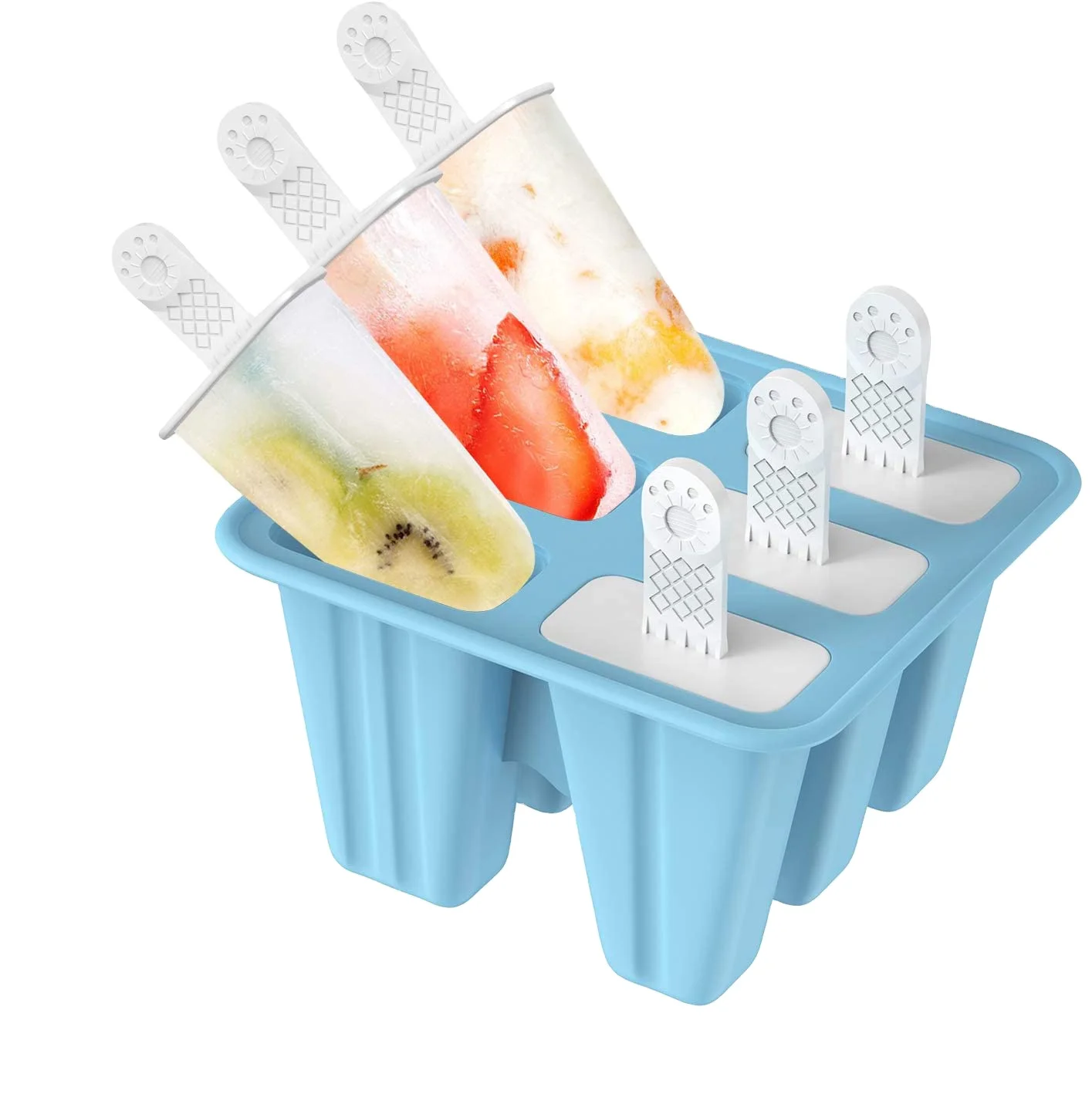 

New Style creative popsicle ice cream mold silicone DIY ice cream bar mold, Green, blue, pink/customized color