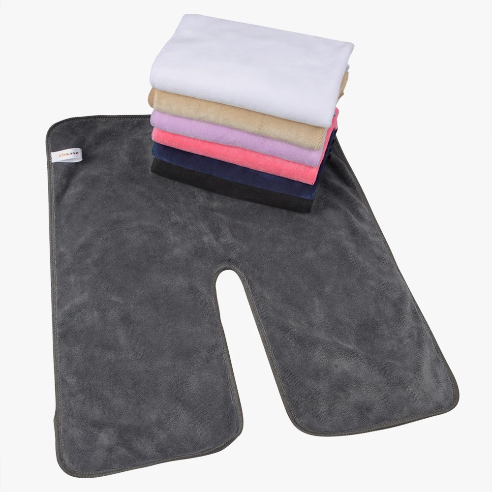 

Microfiber Grey Facial Spa Beauty Towels With Split Fork