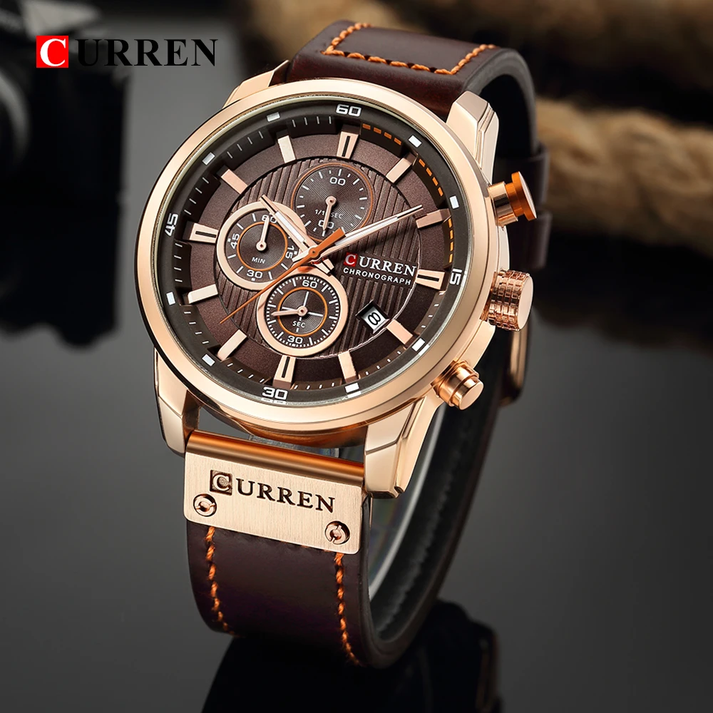 

CURREN Luxury Brand Men Analog Leather Sports Watches Men's Army Military Watch Man Quartz Clock Fashion Date Relogio Masculino