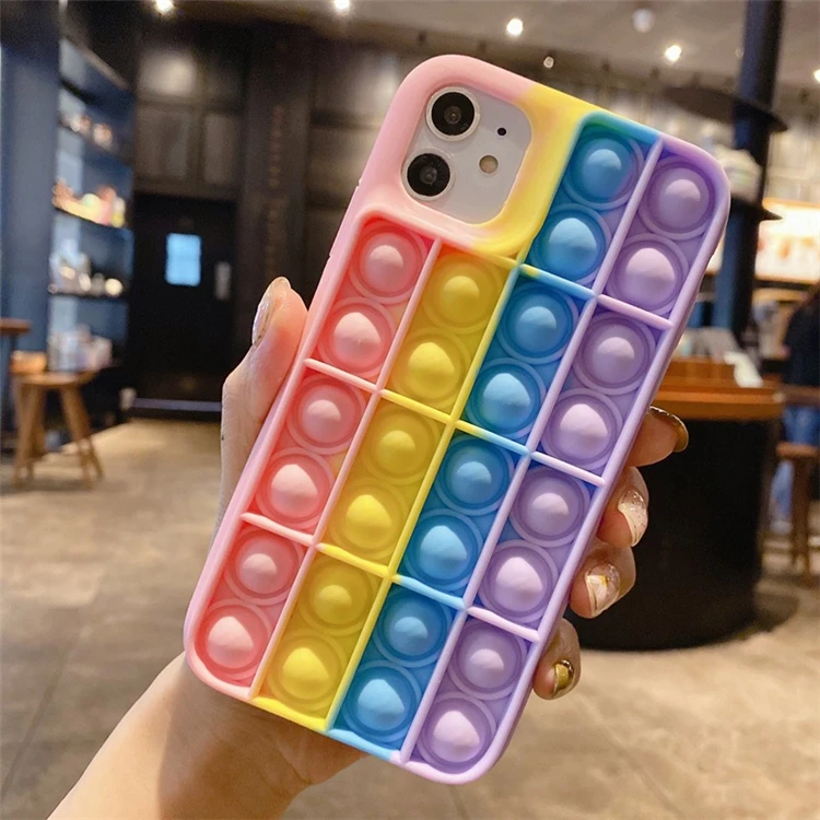 

Amazon Top Selling Anti Anxiety Push Bubble Friendly Silicone Case for Samsung A72 A52 A42 Cell Phone Case Custom Pattern, Multi colors