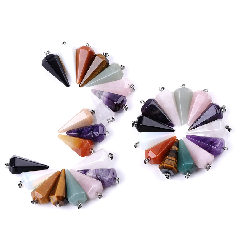 

Trade Insurance Best Quality Natural Stone 9 Styles Gemstone Pendulum