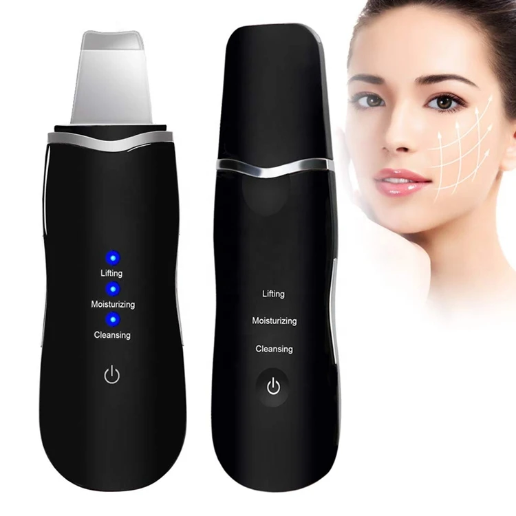 

2022 Electric facial dead skin ultrasonic beauty machine skin scrubber spatula, White, black