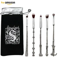 

Amazon solution 5 pcs hot sale harry potter wizard wand wechip cosmetic brush makeup brush set for Amazon