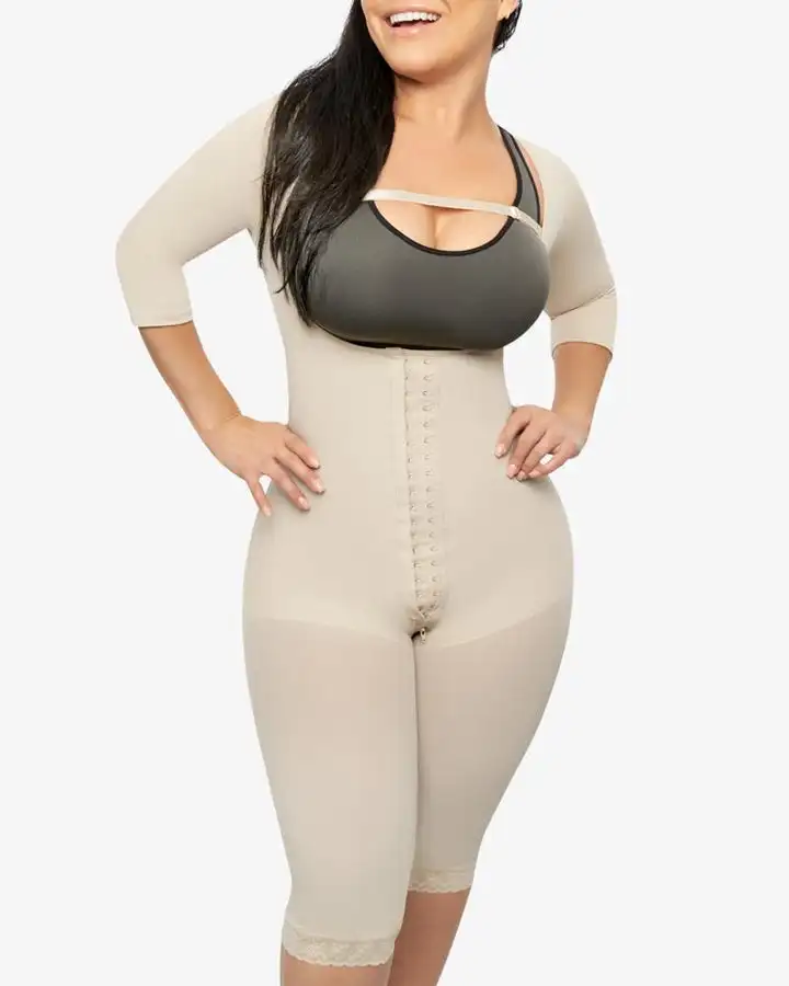 

COMPRESSION BODYSUIT WITH REMOVABLE STRAP Full body Shapewear Women Tummy Control Postpartum Waist Trainer Shorts Faja Colombian