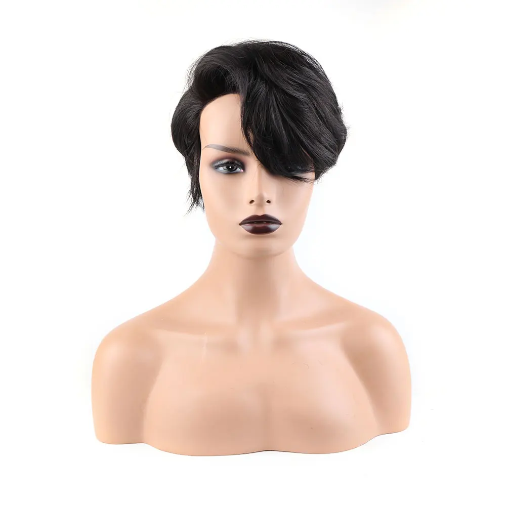 

high quality pixie cut wig 8 inch Brazilian hunan hair Wig T lace afro wigs wholesale
