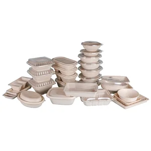Image of New Product Disposable Tableware Biodegradable Bagasse Food Container