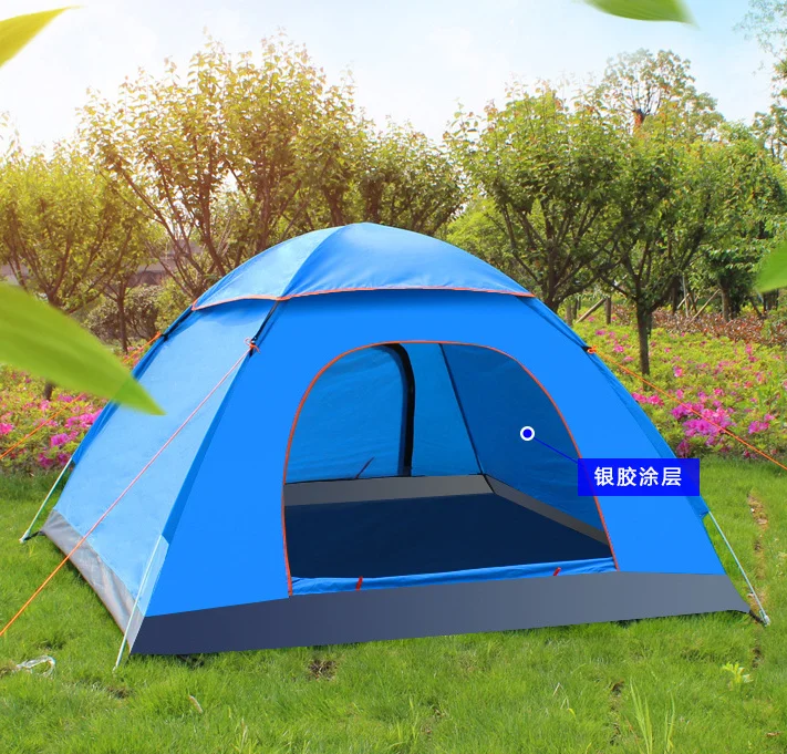 

wholesale 2 persons cheap single layer instant pop up camping tent, 5 colors,or as your request