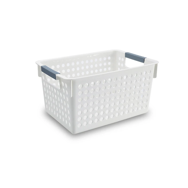 

Square Small Size Household Cabinets Kitchen Bathroom White Storage Baskets for Daily Necessities