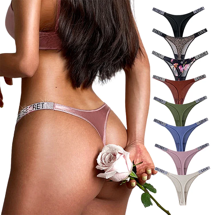 

Plus Size Jewelry Rhinestones Belt Women's Lingerie Underwear Diamond Ladies G String Thongs Briefs Low Waist Sexy Girls Panties