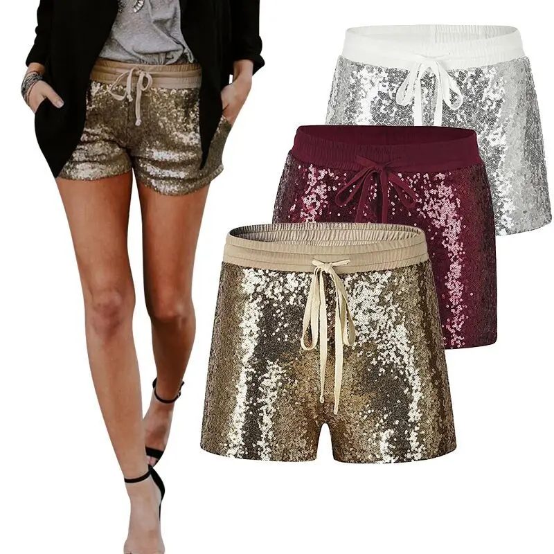 

New fashion summer women ladies sequin club party shorts, Picture