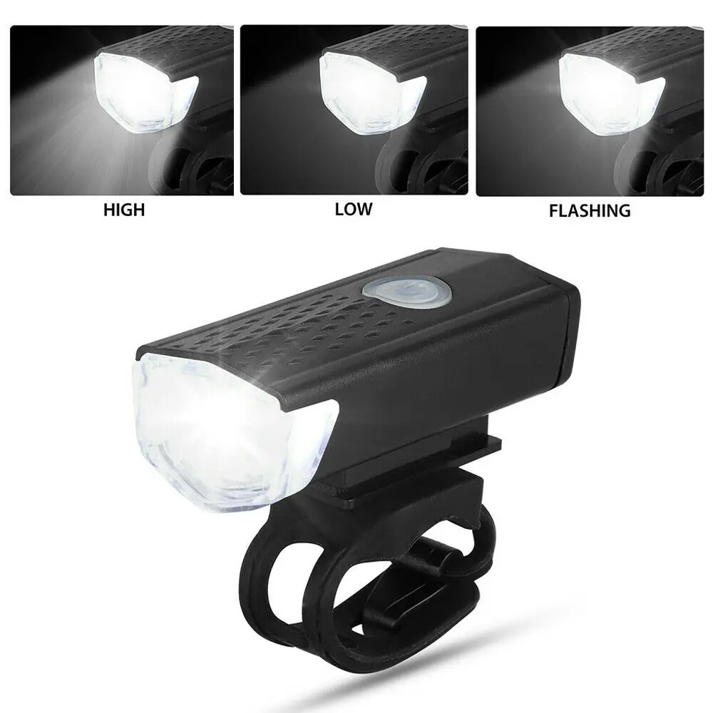 

Waterproof Head Light Bicycle Lamp 120 Db Loud Horn Alarm Bell Warning Rechargeable Led Bike Front Light, Black