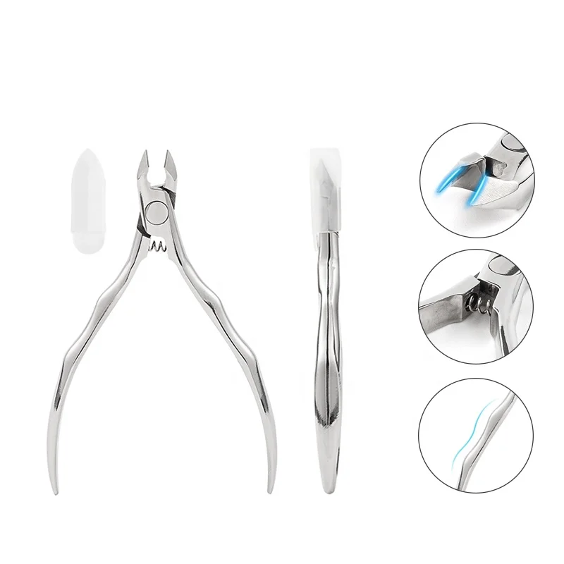 

Top Quality In Stock Professional Full Jaw Cuticle Cuticle Nipper Stainless Steel Nail Cuticle Nipper Nail Nipper Cushion Grip