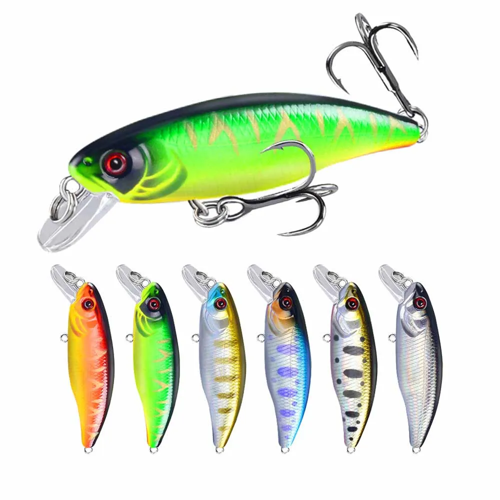 

water Hard bait fishing lure Slow Sinking minnow, 6 colors