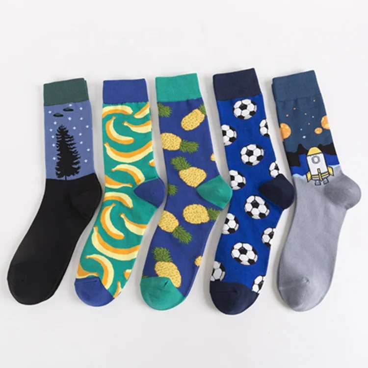 

Promotional Custom Logo High Quality Colorful Happy Funny Crew Men Cotton Socks