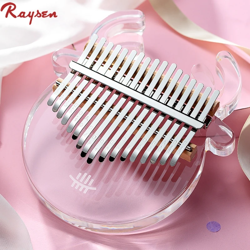 

New design kalimba 17 keys transparent kalimba acrylic deer shape Hluru