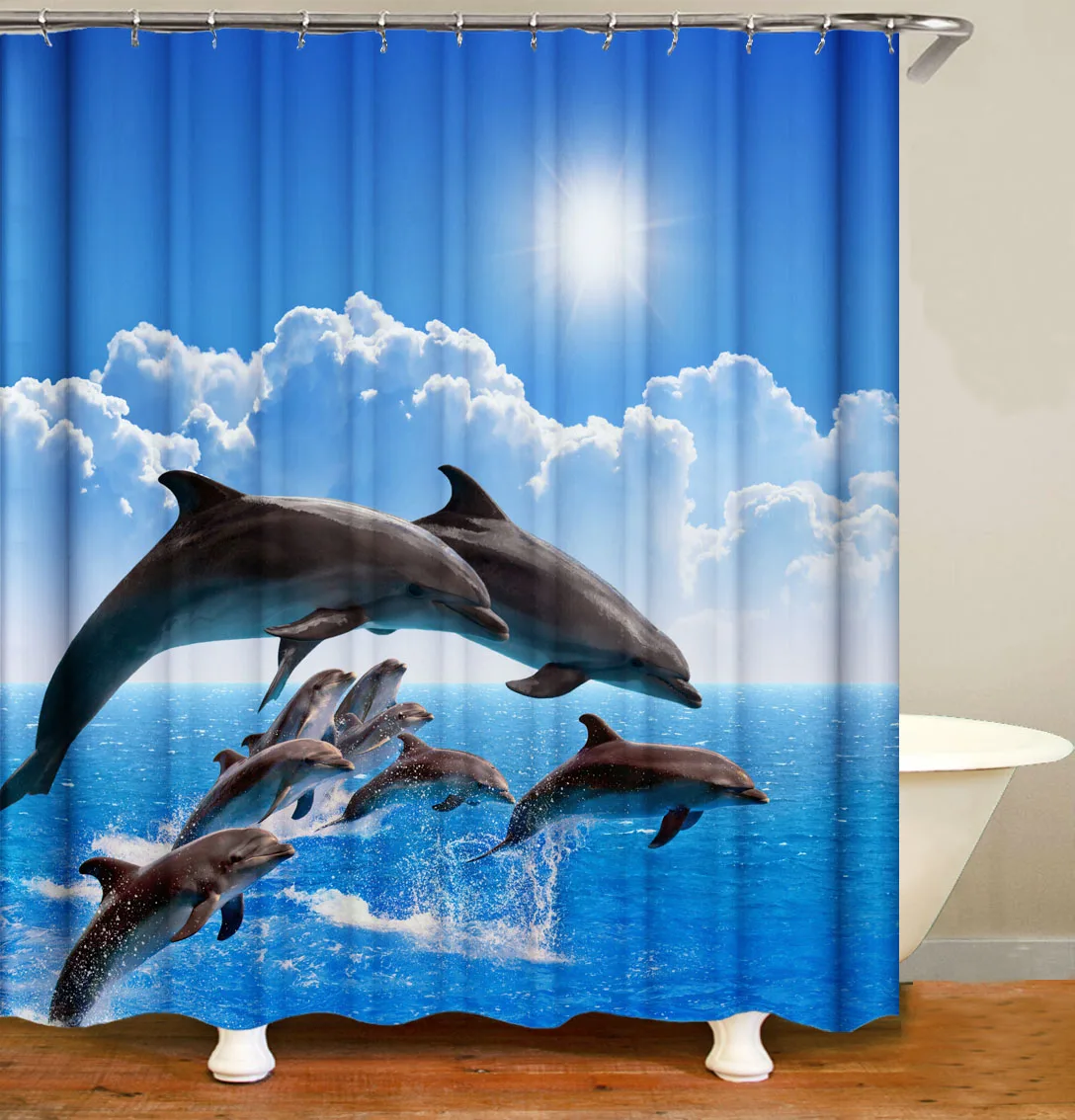2020 Customized New Designer Art Deco Fashionable Bath Shower Curtains
