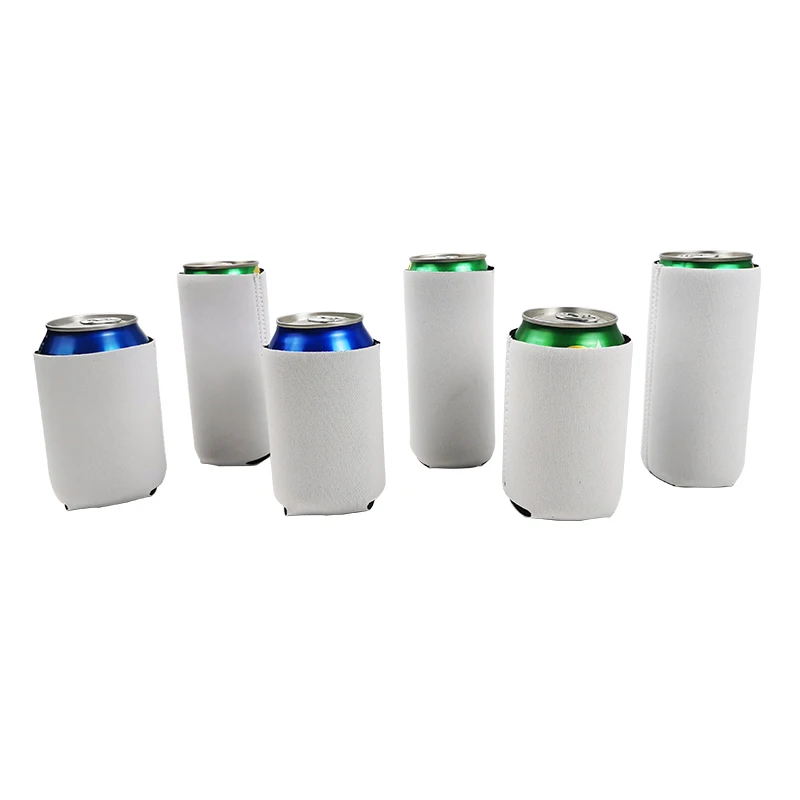 

RTS Wholesale Price Blank White For Sublimation 12Oz Can Holder Neoprene Collapsable Can Cooler Insulated Cooler Bag