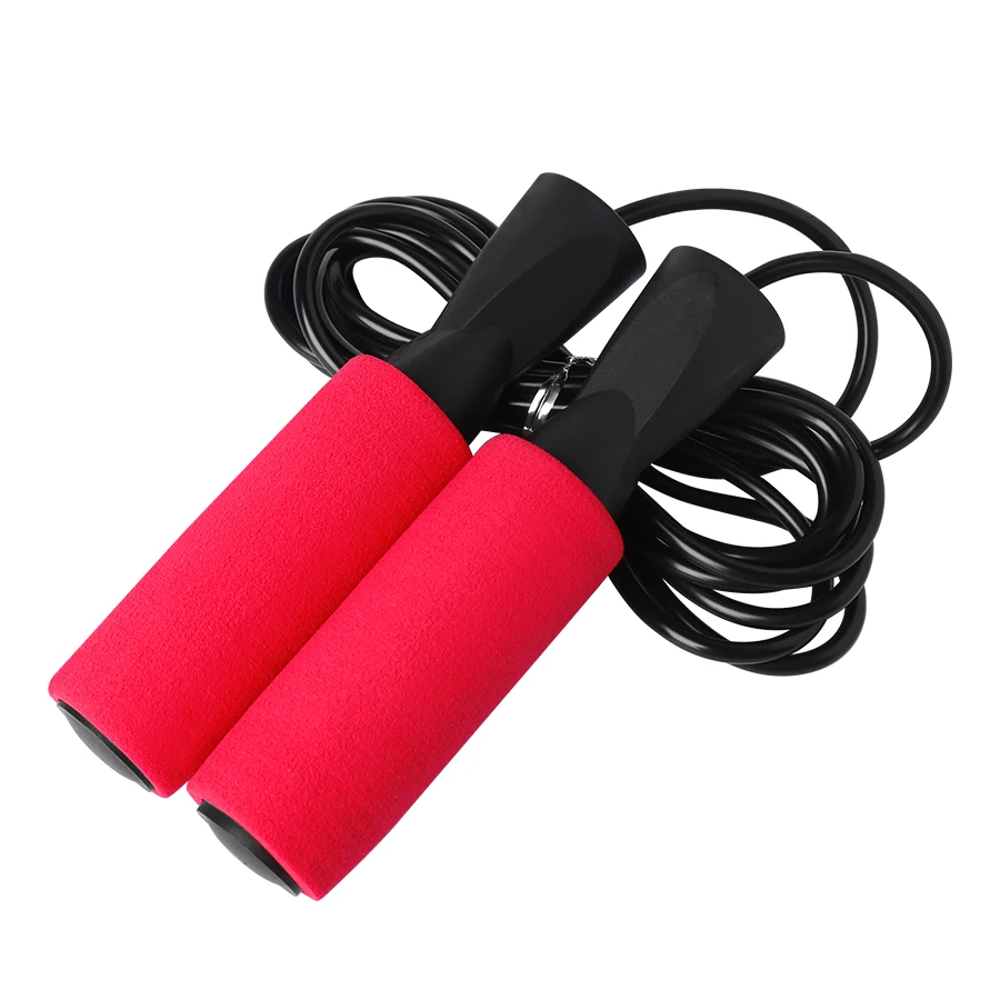 

professional fitness speed skipping rope foam handle customised logo high quality jump rope, Black,red,blue,green,yellow