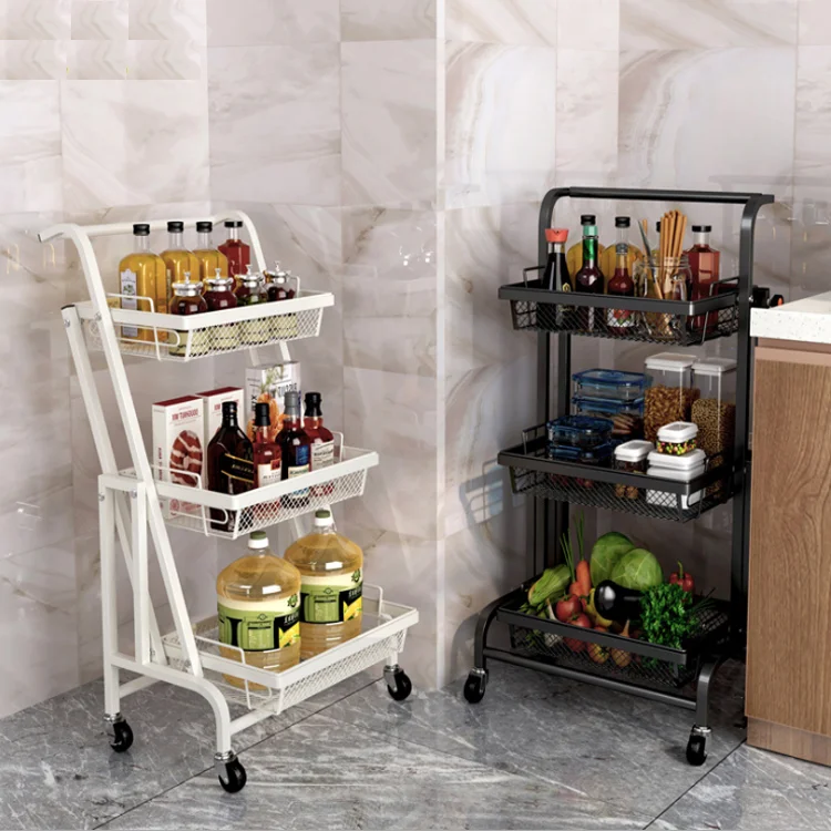 

Multi-layer Vegetables Fruits Sundries Kitchen Organizer Rack Removable Storage Trolley