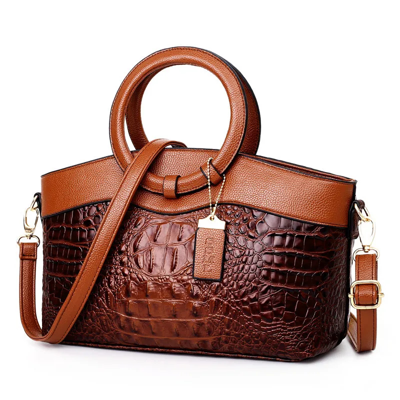 

2021 Ladies High quality Purses Large Capacity Handbags Fashion Crocodile Pattern Bag For Women